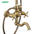 Bathroom Shower Mixer System Shower Set Vintage Classic Gold Bathroom Shower Faucet Supplier